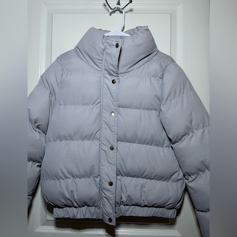 BRAVE SOUL GRAY PUFFER JACKET size m USA 12 UK